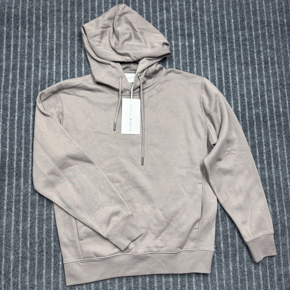 Plenum Studio Mens Jamie 2 Mushroom Hoodie Size S Brown Heavyweight Pullover